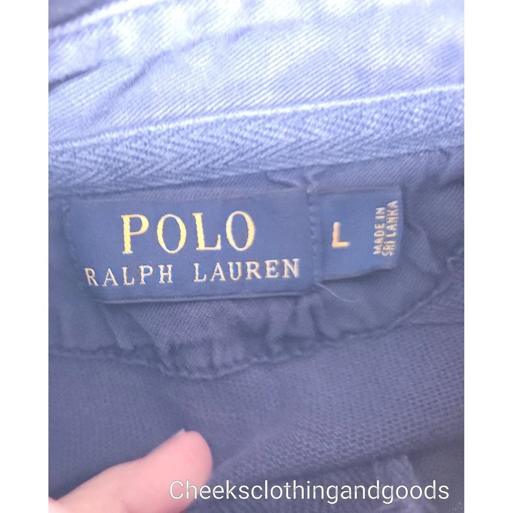 Polo Ralph Lauren RLYC Yacht Club Rugby LS Shirt size LARGE PREP Vintage Style